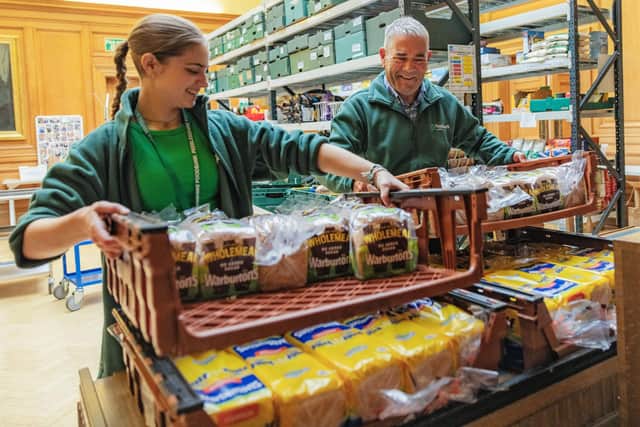 Volunteers packing emergency food parcels
