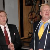 The "Suits, you, Sir" tailors Paul Whitehouse and Mark Williams will be out of work if the fad for casual and sportswear continues beyond lockdown