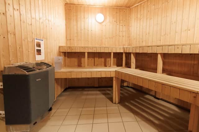 The sauna on the Royal Navy's new minehunting "mothership", RFA Stirling Castle. Photo: Steve Welsh/PA Wire