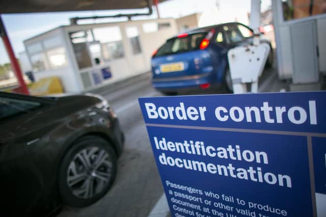 Motorists arrive at the UK border.. The SNP’s Westminster leader has refused to rule out a quarantine being imposed on the border between Scotland and England. (Photo by Matt Cardy/Getty Images)