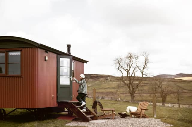 Curlew Shepherd Hut at Atholl Estates, Blair Atholl.