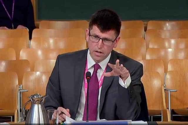 John-Paul Marks. Picture: Scottish Parliament TV