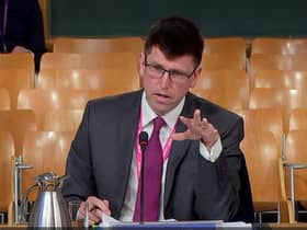 John-Paul Marks. Picture: Scottish Parliament TV