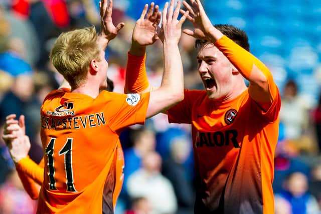A youthful Gary Mackay-Steven (left) and John Souttar were teammates at Dundee United.