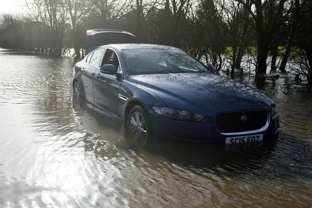 More than 20 flood warnings have been issued across Scotland as Storm Aiden strikes the country. Picture: Michael Gillen.