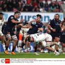 Edinburgh's Blair Kinghorn is tackled by Nick Tomney of Ulster during the match in Belfast. Pic: Bryan Keane/INPHO/Shutterstock