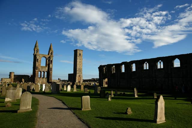 Graveyards, like this one at the ruined St Andrews Cathedral, can contain a wealth of information about the people of the past (Picture: Richard Heathcote/Getty Images)