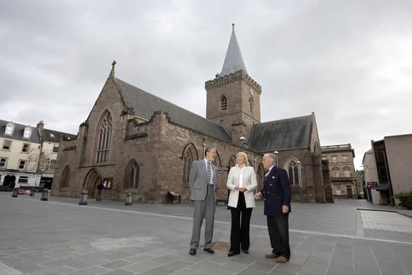 St John's Kirk Perth Restoration Appeal, pictured from left, Bill Wilson, Maureen Young and Mel Jameson.