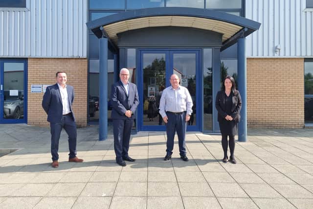 From left: Mark Higgins, supply chain manager; Martin Ruck, development and technical director; Robert Russell, buyer; and Sheevaun Thomas, commercial development manager, at Lees of Scotland.