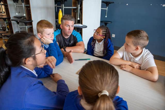 British Gas team leading energy saving workshop at Cadder Primary School