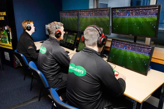 Referees went through VAR training at Hampden in March. (Photo by Alan Harvey / SNS Group)