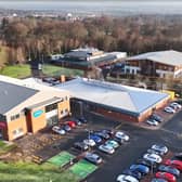 An aerial view of Merck's Glasgow site.