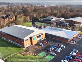 An aerial view of Merck's Glasgow site.