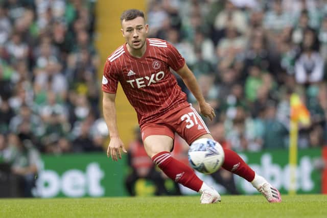 Callum Roberts made his debut for Aberdeen against Celtic on Sunday.  (Photo by Alan Harvey / SNS Group)