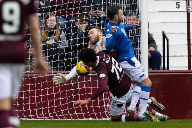 A key moment in the game saw Zander Clark stop an effort from Drey Wright. (Photo by Alan Harvey / SNS Group)