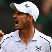 Andy Murray while playing a match against Australia's James Duckworth in the first round at Wimbledon 2022 (Photo by ADRIAN DENNIS/AFP via Getty Images)