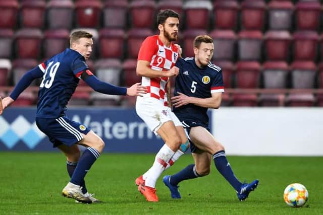Scotland's George Johnston in action alongside Lewis Ferguson at Tynecastle. (Photo by Craig Foy / SNS Group)