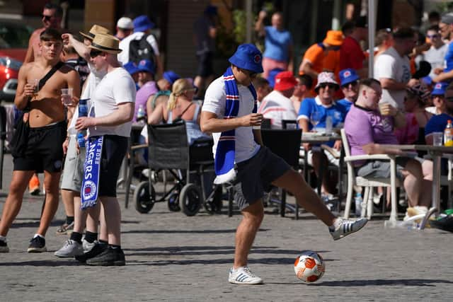 Rangers fans in Sevillie ahead of Wednesday's UEFA Europa League Final