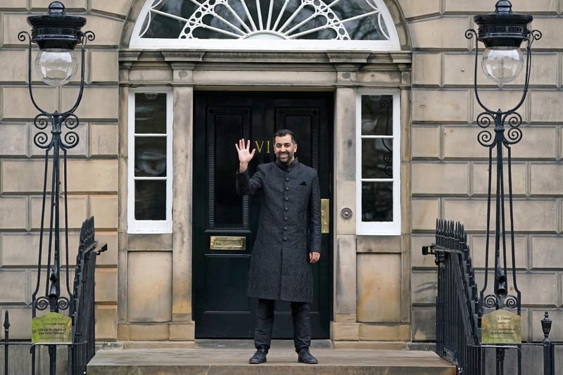Humza Yousaf at Bute House, Edinburgh, ahead of his first cabinet meeting as the newly elected First Minster of Scotland. Picture date: Wednesday March 29, 2023.