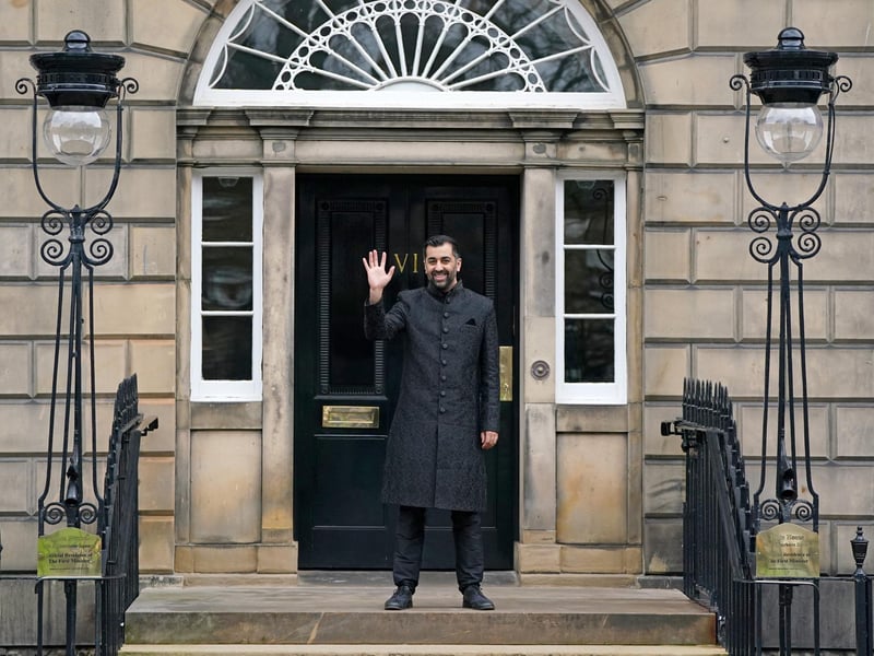 Humza Yousaf at Bute House, Edinburgh, ahead of his first cabinet meeting as the newly elected First Minster of Scotland. Picture date: Wednesday March 29, 2023.
