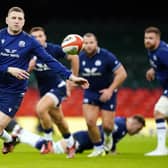 Scotland captain Finn Russell during the pre-match team run at the Principality Stadium in Cardiff ahead of his side's Six Nations opener against Wales. (Picture: David Davies/PA Wire)