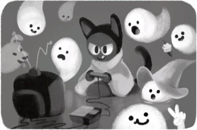 Google's 2016 Halloween ghost-busting doodle is the cat's meow — and w