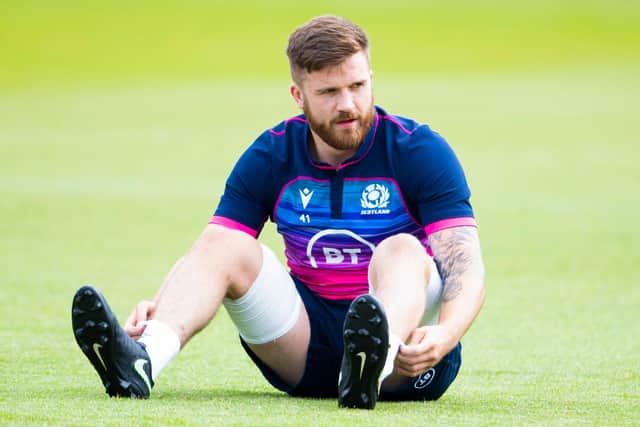 Luke Crosbie during a Scotland training session at Oriam in June. Picture: Paul Devlin/SNS