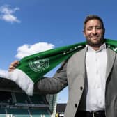 Lee Johnson is unveiled as the new Hibs manager at Easter Road. (Photo by Mark Scates / SNS Group)