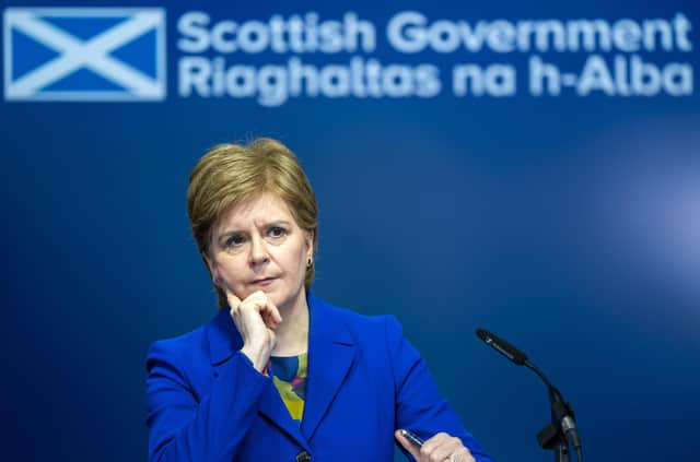 First Minister Nicola Sturgeon answers questions on Scottish Government issues, during a press conference at St Andrew's House. Picture: Jane Barlow-Pool/Getty Images