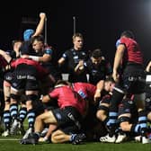 Glasgow Warriors celebrate a Fraser Brown try from last week.