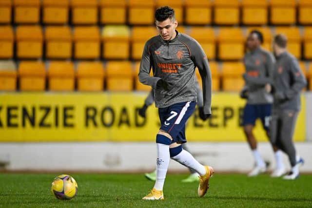 Rangers' Ianis Hagi at McDiarmid Park, on December 23, 2020. (Photo by Rob Casey / SNS Group)