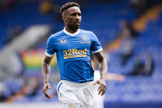 Jermain Defoe picked up an injury in Rangers' friendly match against Arsenal, which finished 2-2. (Photo by Craig Williamson / SNS Group)