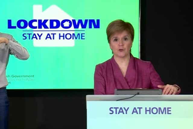 Nicola Sturgeon gave a briefing today.