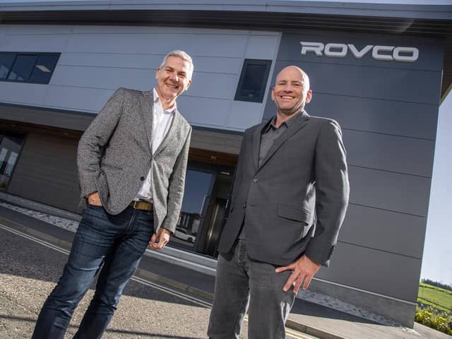 Fraser Moonie, COO of Rovco, with Brian Allen, CEO. Picture: Rory Raitt