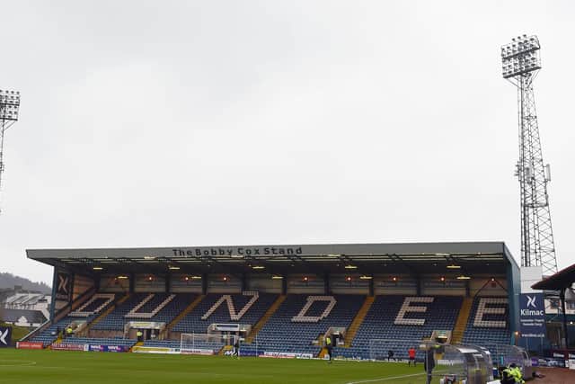 Dundee reminded Hearts they were relegated on Twitter. Picture: SNS