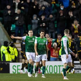 Hibs captain Paul Hanlon leads the inquest after Motherwell's equaliser.