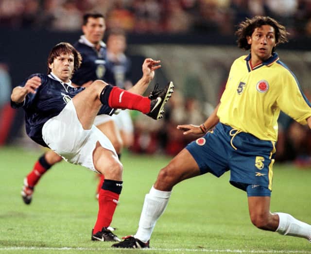 Winning one of his 22 caps against Colombia in 1998