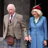 King Charles III and Queen Camilla after attending a service at Crathie Kirk, near Balmoral, in which a new piece of music by Paul Mealor was performed to mark the royal couple's 20th wedding anniversary. Picture: Paul Campbell/PA Wire