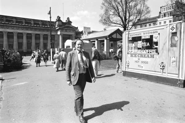 Oliver Barratt in Princes Street Gardens in 1989, when he was concerned about food kiosks (Picture: Crauford Tait)