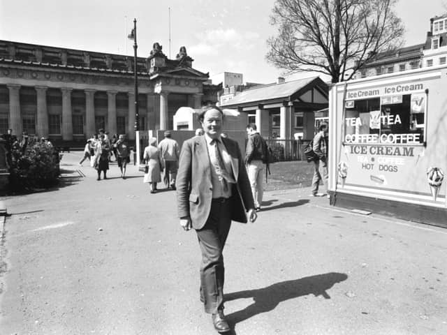 Oliver Barratt in Princes Street Gardens in 1989, when he was concerned about food kiosks (Picture: Crauford Tait)