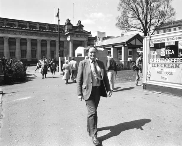 Oliver Barratt in Princes Street Gardens in 1989, when he was concerned about food kiosks (Picture: Crauford Tait)