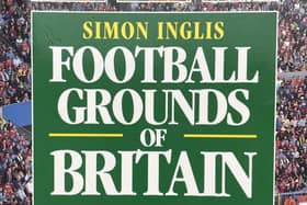 The cover of Football Grounds of Britain, by Simon Inglis - this edition was published in 1996, just as many stadiums were being rebuilt, or lost forever.