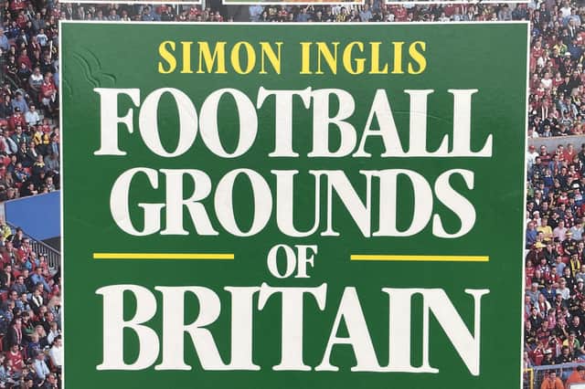 The cover of Football Grounds of Britain, by Simon Inglis - this edition was published in 1996, just as many stadiums were being rebuilt, or lost forever.