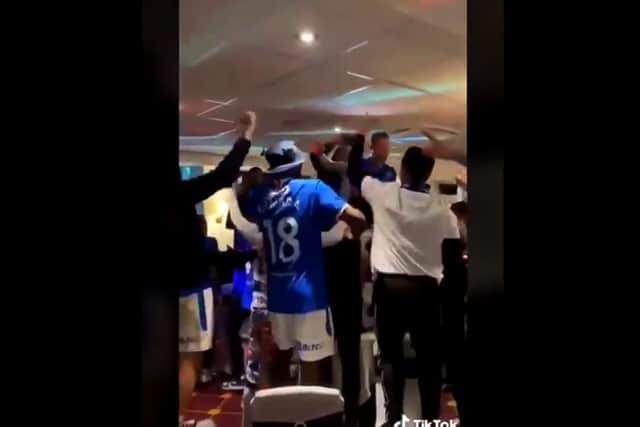 Police are investigating claims that Rangers F.C. players used “sectarian language” during their title celebrations.