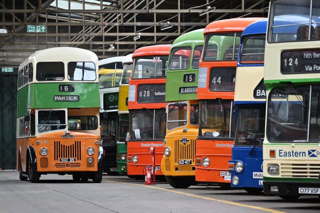 Up to 15 of the buses will provide free trips to the garage from Glasgow city centre and the Riverside Museum during its Open Weekend on October 9-10. Picture: John Devlin