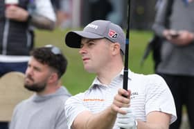 David Law watches a shot during the second round of the Farmfoods Scottish Challenge presented by The R&A. Picture: Five Star Sports Agency