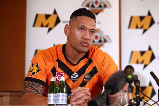 Israel Folau has begun legal action in an attempt to make a playing comeback in Australia. Picture: Chris Hyde/Getty Images
