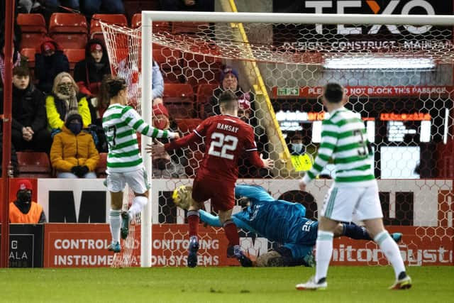 Jota taps home the opener for Celtic.