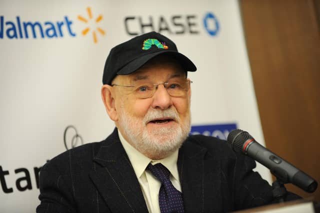 Author Eric Carle - complete with caterpillar cap - at an event in New York in 2009 (Picture: Getty Images)