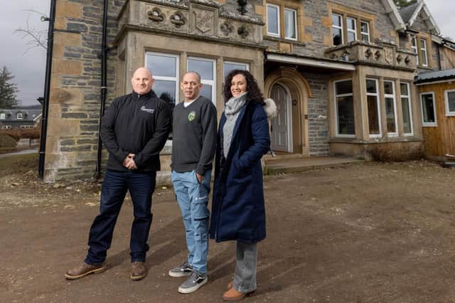 Brian Machray (Reward Finance Group), Tony Brown (Forces Manor) and Lucie Martin (Reward Finance Group).